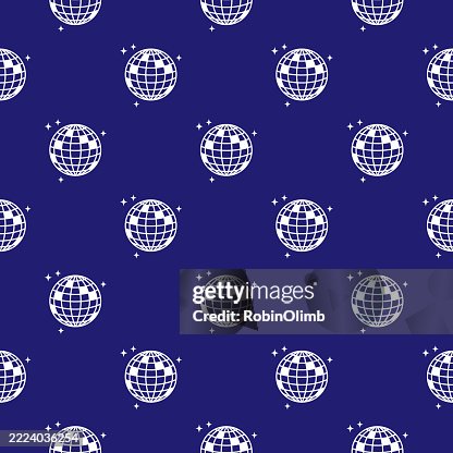 White Disco Balls Seamless Pattern White Disco Balls Seamless Pattern
