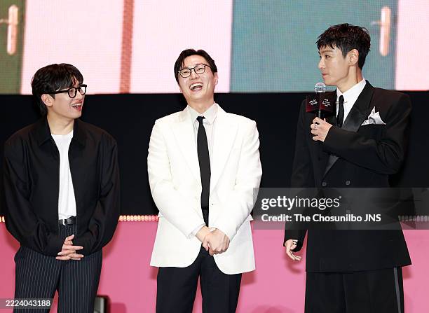 David Roh Model Lee David, Roh Jae-won and Choi Seung-hyun attend the Netflix series ...