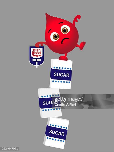 balancing blood sugar - hyperglycemia stock illustrations
