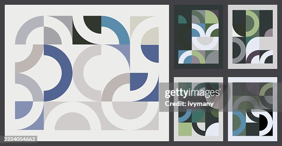 Abstract geometric flat circle stripe pattern poster background collection Abstract geometric flat circle stripe pattern poster background collection