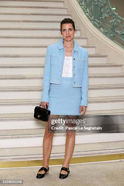 Charlotte Casiraghi attends the Chanel Haute Couture Fall/Winter 2025/2026 show as part of Paris Fashion Week on July 08, 2025 in Paris, France.