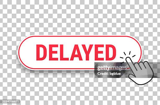 Delayed 3d Click Web Button With Hand Cursor On Blank Background High ...