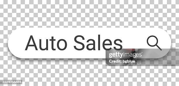auto sales - search bar on transparent background - dealership computer stock illustrations