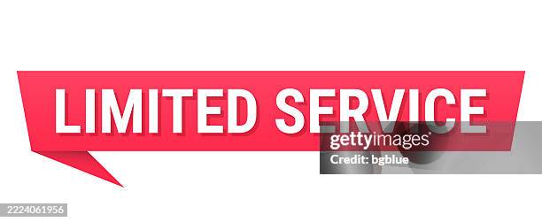 limited service - red speech bubble on blank background - special edition vector stock illustrations