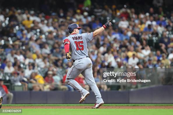 Nationals Riley Adams Riley Adams of the Washington Nationals rounds the bases during the ...