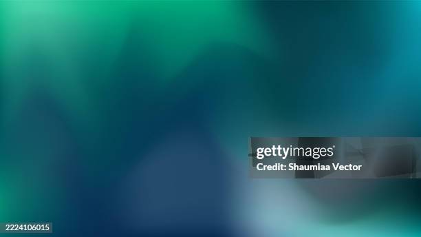 ilustrações, clipart, desenhos animados e ícones de design de fundo abstrato de cores degradê verde borrado com efeito dinâmico - aurora boreal
