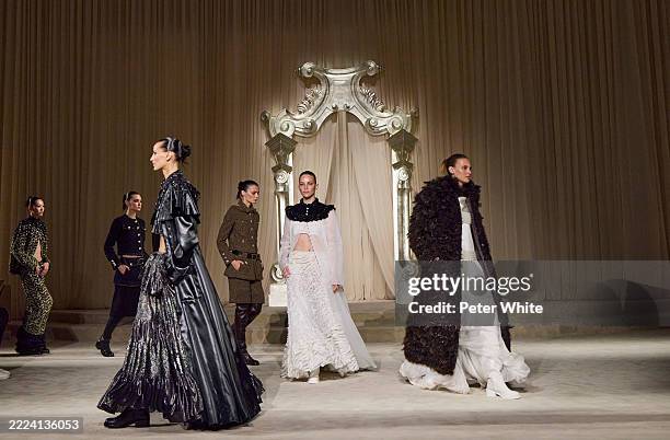 Models walks the runway during the Chanel Haute Couture Fall/Winter 2025/2026 show as part of Paris Fashion Week on July 08, 2025 in Paris, France.