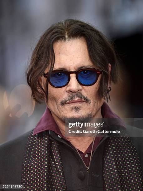 Johnny Depp attends the "Modigliani - Three Days On The Wing Of Madness" UK Premiere at the Curzon Mayfair on July 08, 2025 in London, England.