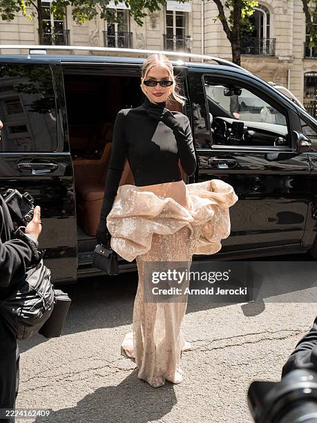 Leonie Hanne attends the Stéphane Rolland Haute Couture Fall/Winter 2025/2026 show as part of Paris Fashion Week on July 08, 2025 in Paris, France.