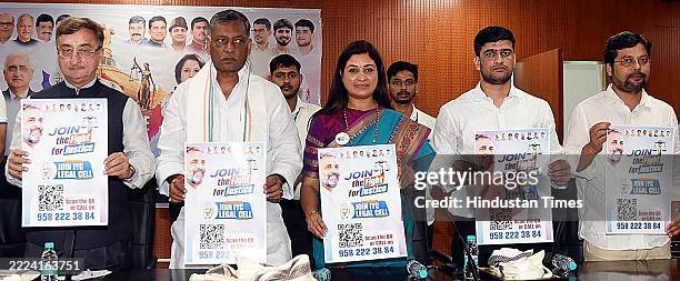 Senior Advocate and Rajya Sabha MP Vivek Tankha, AICC Social Media Department Chairman Supriya Shrinate and National President of Mahila Congress...
