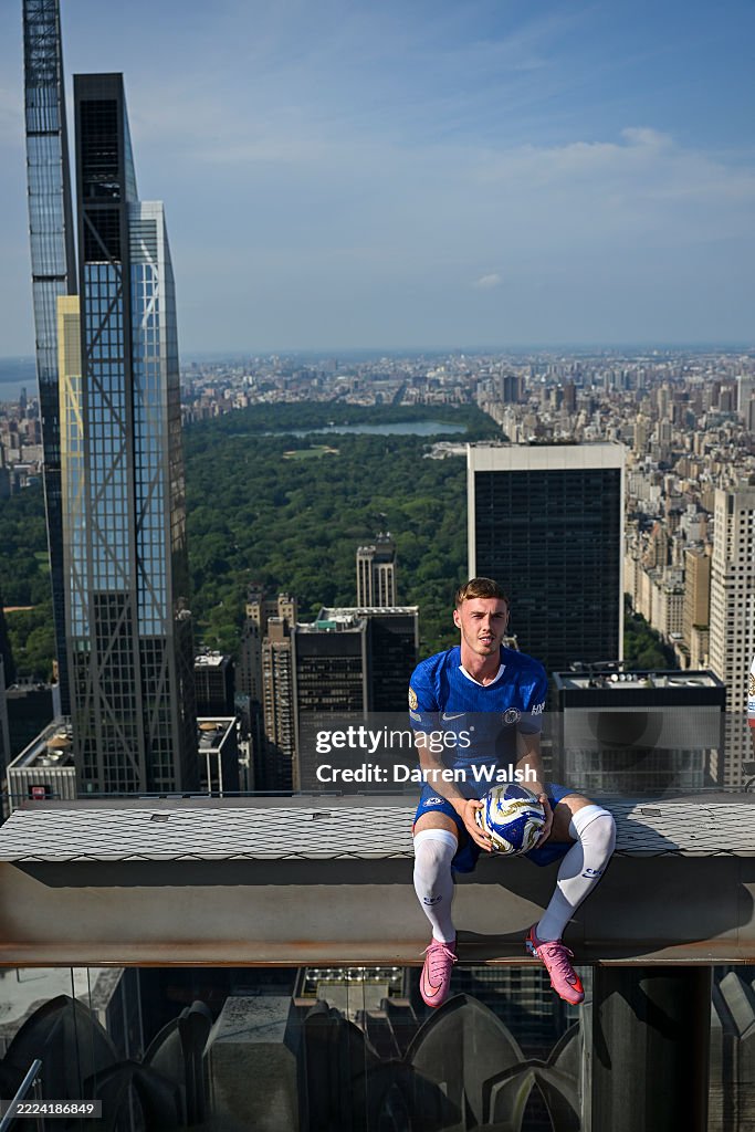 Chelsea FC Cole Palmer Visits Rockefeller Center