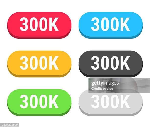 Digital Click Button 300k Colorful 3d Click Web Buttons On Blank Background High-Res Vector ...