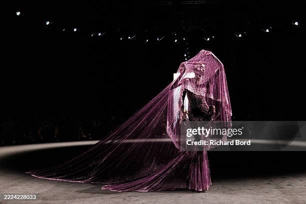 Model walks the runway during the Robert Wun Haute Couture Fall/Winter 2025/2026 show at Théâtre du Châtelet as part of Paris Fashion Week on July...
