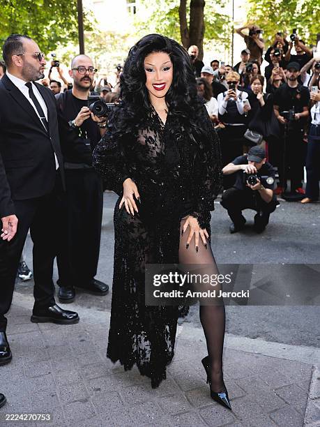 Cardi B attends the Balenciaga Haute Couture Fall/Winter 2025/2026 show as part of Paris Fashion Week on July 09, 2025 in Paris, France.