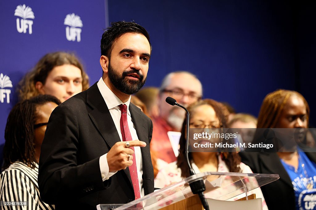 New York Mayoral Candidate Zohran Mamdani Celebrates Teachers Union Endorsement