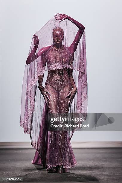 Model walks the runway during the Robert Wun Haute Couture Fall/Winter 2025/2026 show at Théâtre du Châtelet as part of Paris Fashion Week on July...