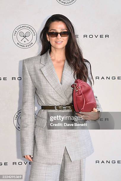 Marisa Abela joins Range Rover and Harper's Bazaar during the Men's Singles Final Day at The Championships, Wimbledon on July 13, 2025 in London,...