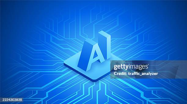 bildbanksillustrationer, clip art samt tecknat material och ikoner med artificial intelligence - circuit board isometric background - artificiell generell intelligens
