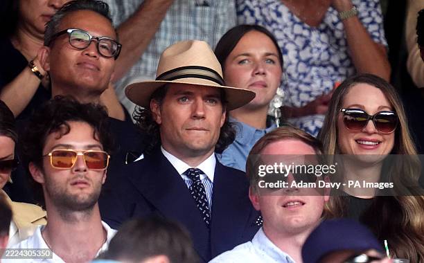 Henry Cavill on day fourteen of the 2025 Wimbledon Championships at the All England Lawn Tennis and Croquet Club, London. Picture date: Sunday July...