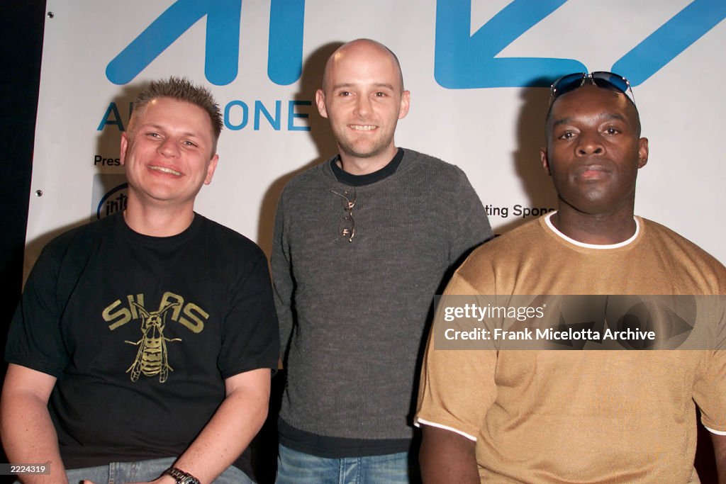 Moby Kevin V2 Records recording artist Moby, DJ's Kevin Saunderson and Timo Maas ...