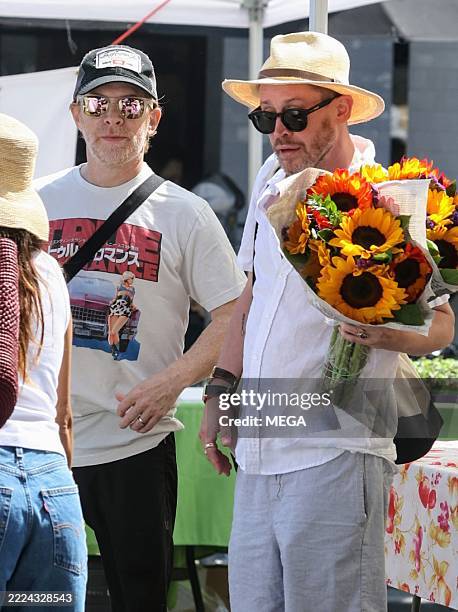 Macaulay Culkin is seen at a farmers market on July 13, 2025 in Studio City, California.