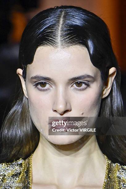 Model walks the runway during the Zuhair Murad Haute Couture Fall/Winter 2025-2026 fashion show as part of Paris Fashion Week on July 9, 2025 in...