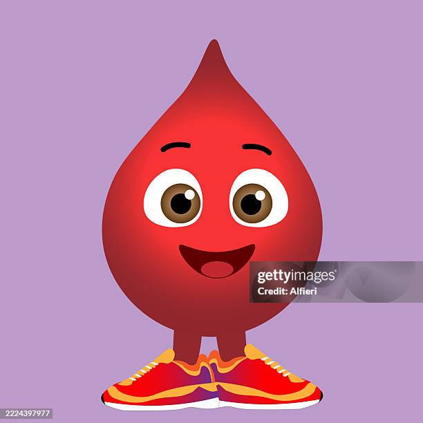 smily blood drop - hyperglycemia stock illustrations