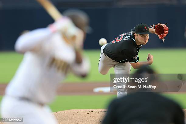 Padaff Diamondbacks Brandon Pfaadt of the Arizona Diamondbacks pitches during the first ...