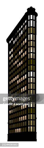flatiron building, new york - fifth avenue new york stock illustrations