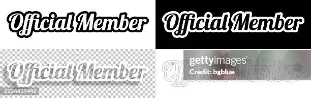 Officials Text Design Official Member Text For Design Blank White And Black Backgrounds Line ...