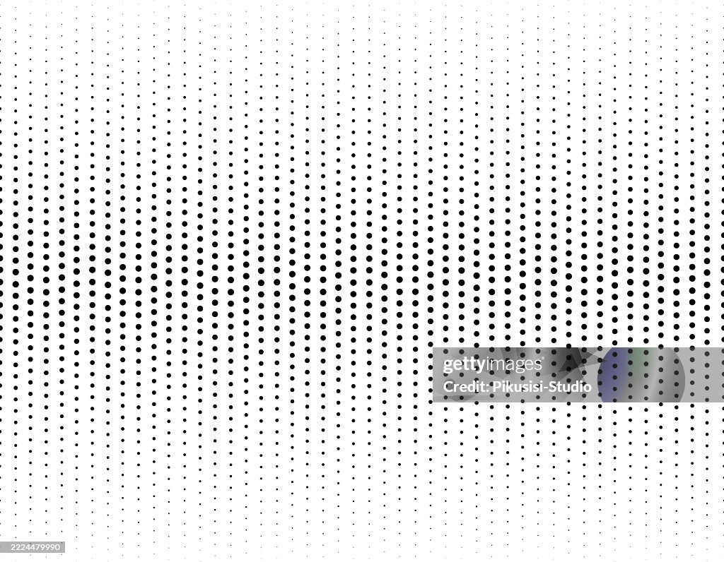 Vertical Halftone Dot Gradient on White Background