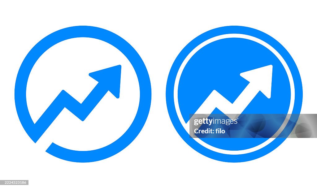 Up Arrow Stock Commodity Financial Data Analysis Chart Symbol Icon