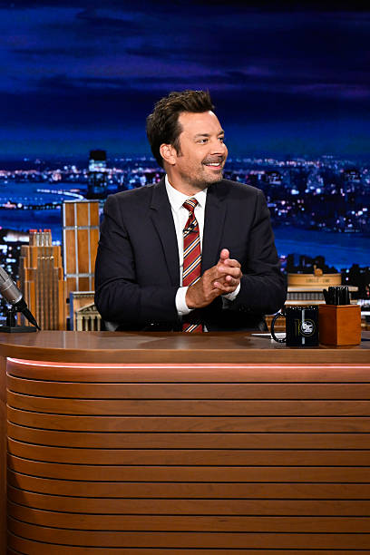 Episode 2156 -- Pictured: Host Jimmy Fallon during chit-chat on Monday, July 14, 2025 --