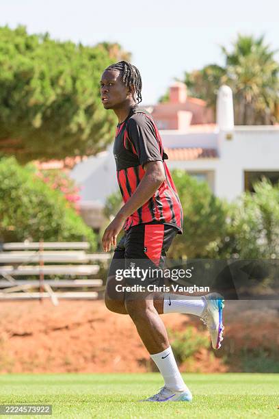 Zane Okoro of Lincoln City in action during a pre-season training camp sessions at Browns Sports Resort at Vilamoura on July 15, 2025 in Lagoa,...