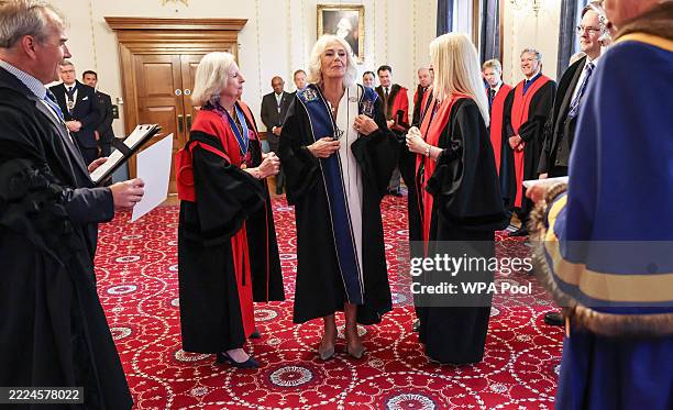Queen Camilla becomes an Honorary Freeman and Liveryman of the Worshipful Company of Stationers and Newspaper Makers, in recognition of Her service...