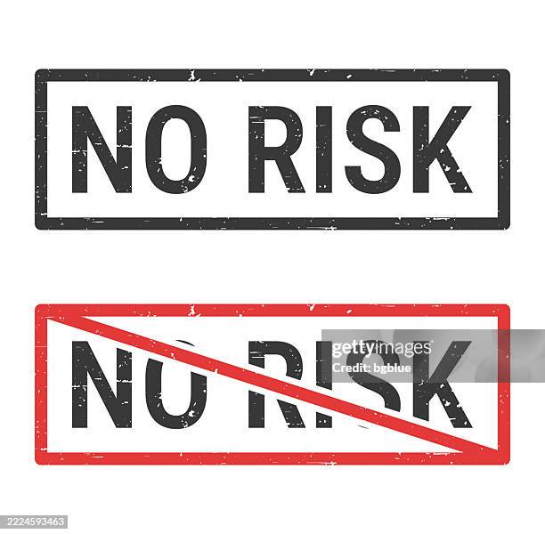 Signs For Not Risks No Risk Rubber Stamps With Crossed Out Stamp On White Background High ...
