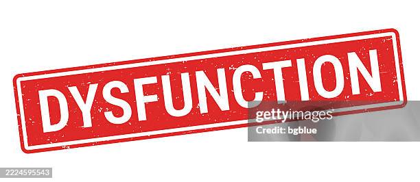 Dysfunction Red Rubber Stamp On White Background High-Res Vector ...