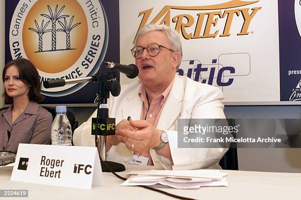 Chicago Sun-Times Critic Roger Ebert hosts 'American Directors at Cannes' panel at the Variety Cannes Conference Series 2001 at the Variety Pavilion...