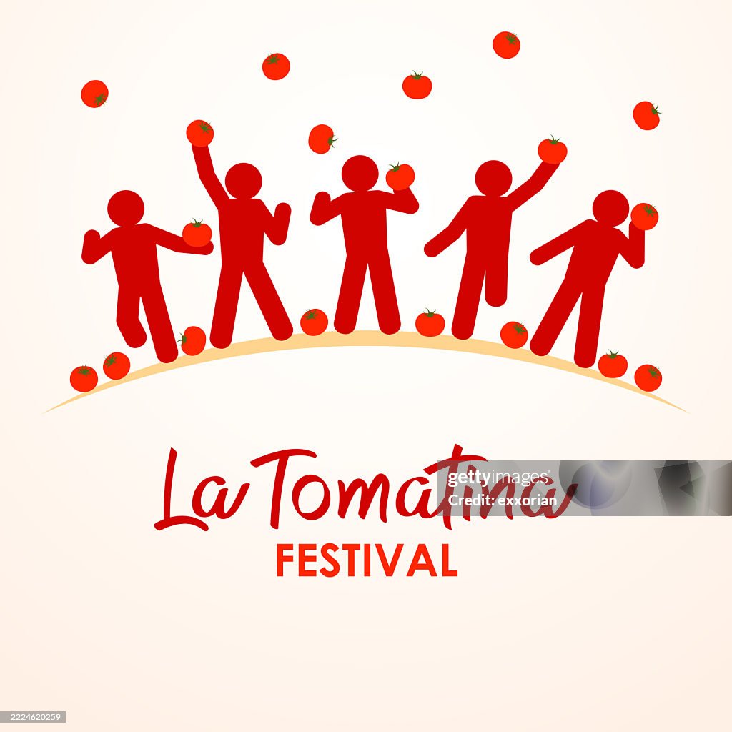 La Tomatina People Throwing Tomatoes