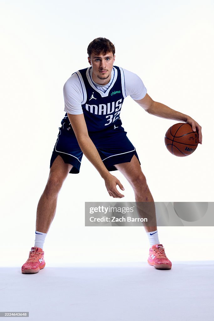 Duke Sullivan Cooper Flagg of the Dallas Mavericks poses for a portrait during the ...
