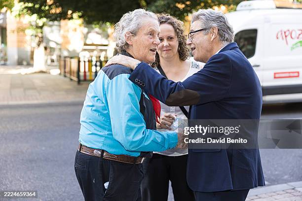 Temple Grandin attends to the panel discussion for "An Open Door" Documentary at Cinesa Proyecciones on July 11, 2025 in Madrid, Spain.