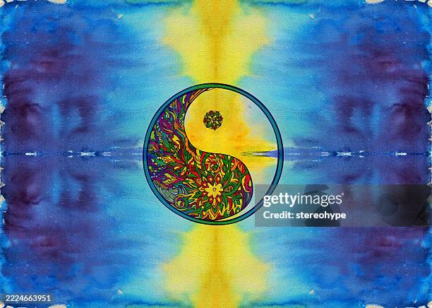 celestial harmony - cloudy glass stock illustrations
