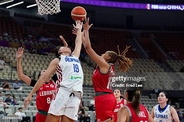 Rosa Quinn Kacey Dela of Philippines in action during FIBA Women's Asia Cup China 2025 match between Philippines and Lebanon at Shenzhen Sports...