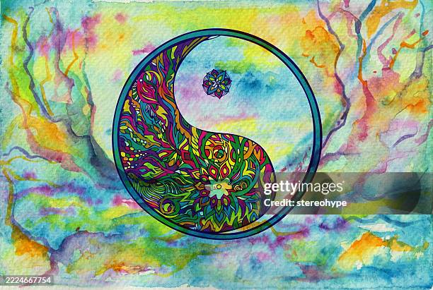 ilustraciones, imágenes clip art, dibujos animados e iconos de stock de valle del equilibrio - geometría sagrada