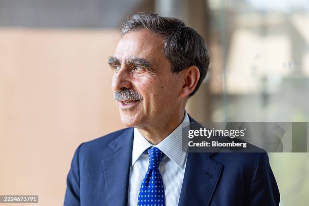 Luigi Lovaglio, chief executive officer of Banca Monte Dei Paschi Siena SpA, following a Bloomberg Television interview in London, UK, on Wednesday,...