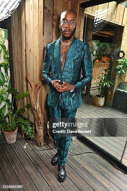 Che Lingo attends the Joshua Kane Summer Showcase 2025 at The Mandrake Hotel on July 16, 2025 in London, England.