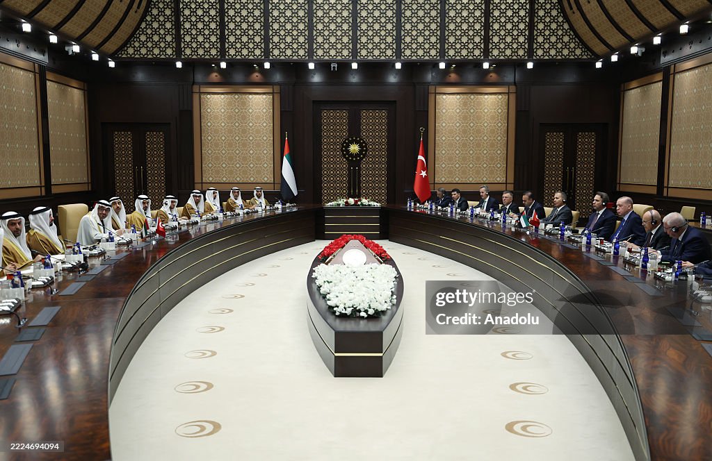 Tayyip Turkish President Recep Tayyip Erdogan chairs the 1st meeting of the ...