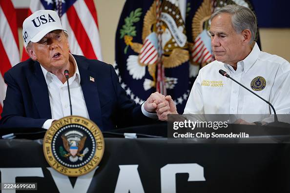 President Trump Tours Devastation In Texas After Deadly Flash Flooding President Trump Tours Devastation In Texas After Deadly Flash Flooding