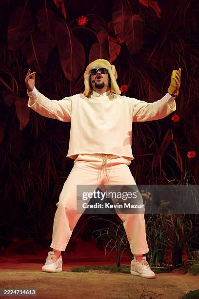 Bad Bunny performs onstage during Night One of Bad Bunny: "No Me Quiero Ir De Aqui" Residencia En El Choli at Coliseo de Puerto Rico José Miguel...