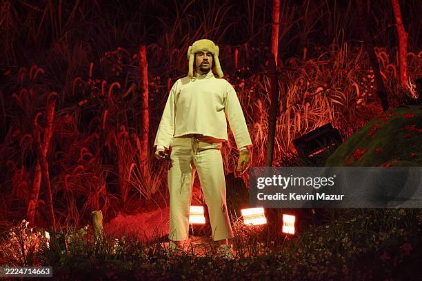 Bad Bunny performs onstage during Night One of Bad Bunny: "No Me Quiero Ir De Aqui" Residencia En El Choli at Coliseo de Puerto Rico José Miguel...